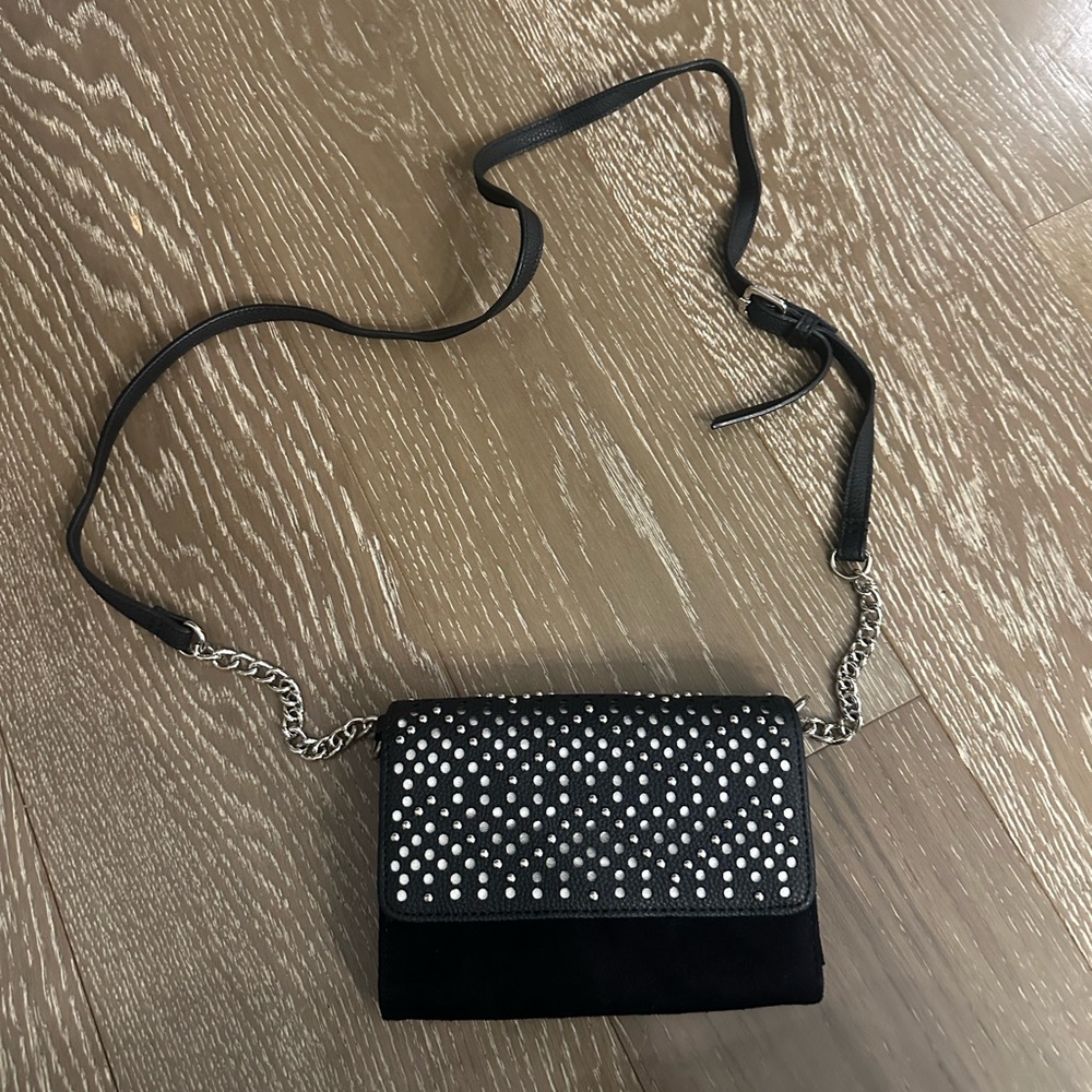 Black Studded Crossbody